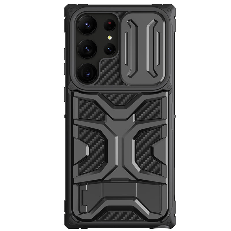 NILLKIN Adventurer Pro Phone Case for Samsung Galaxy S23 Ultra Kickstand TPU PC Hybrid Cover with Slide Camera Protection NILLKIN Adventurer Pro Phone Case for Samsung Galaxy S23 Ultra Kickstand TPU PC Hybrid Cover with Slide Camera Protection